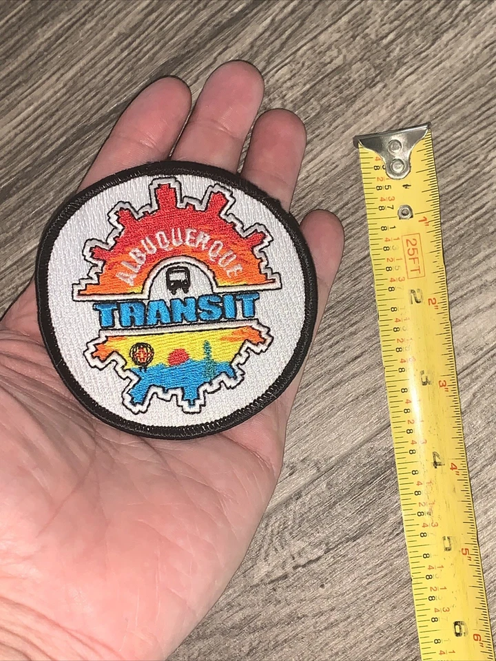 Rare 3” ALBUQUERQUE TRANSIT EMBROIDERED IRON-ON PATCH applique NEW MEXICO ABQ - Image 2 of 4