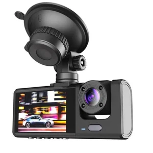 3CH 1080P Dash Cam Front/Rear/Cabin w/IR Night Vision Parking Mode for Uber/Taxi