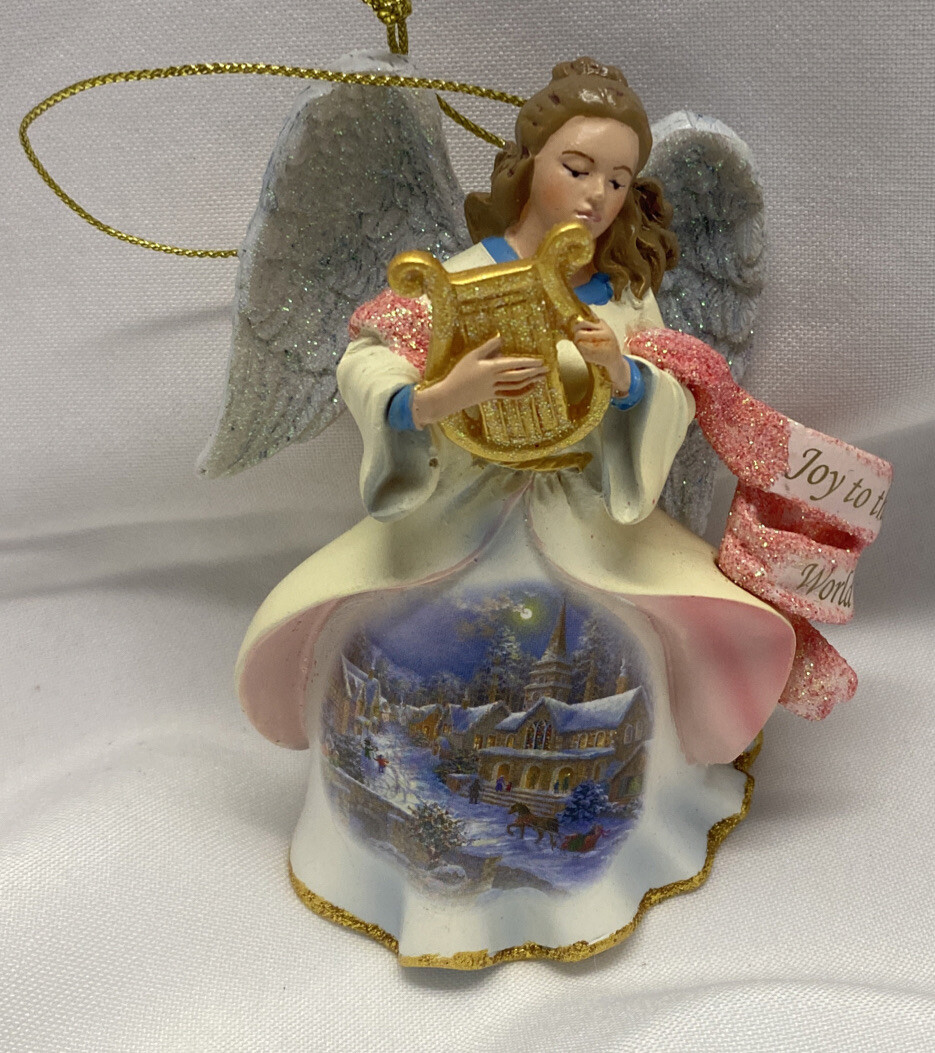 THE DANBURY MINT 4.5 Inch HEAVENLY ANGELS CHRISTMAS ORNAMENT JOY TO THE