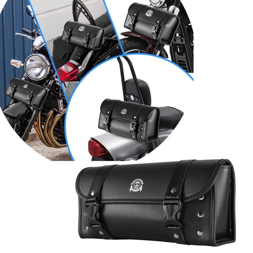 Motorcycle Handlebar Fork Tool Bag For Harley Electra Glide Classic FLHTC - Picture 2 of 12