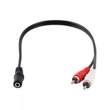 ADATTATORE JACK STEREO RCA 3,5MM 1 FEMMINA 2 MASCHIO AUX AUDIO TV PHONO