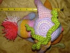 6" Handmade Crochet Colorful Sleeping Bunny On Large Carrot Soft Toy stuffie — photo 10