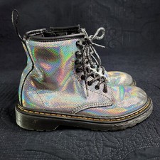 Doc Martens Kids Size 2 Kids 1460 Pascal Rainbow Iridescent 8-Eye Boot