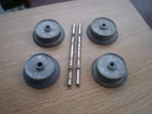 HORNBY O SET OF 2 ZAMAC AXLES WITH 2 AXLES