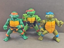 Teenage Mutant Ninja Turtles TMNT VTG 1988 Leonardo, Donatello & Michaelangelo 
