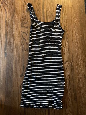 h and m black and white striped dress H&M Women’s Size L Cora Prom dresses grunge vintage Fit:Tall Slim Fit ribbed jersey