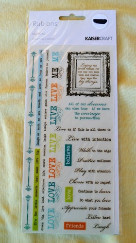 2 New Pkges Kaiser Craft Marigold 12x12 Sticker Sheet & Rub Ons Words & Roses - Picture 4 of 12