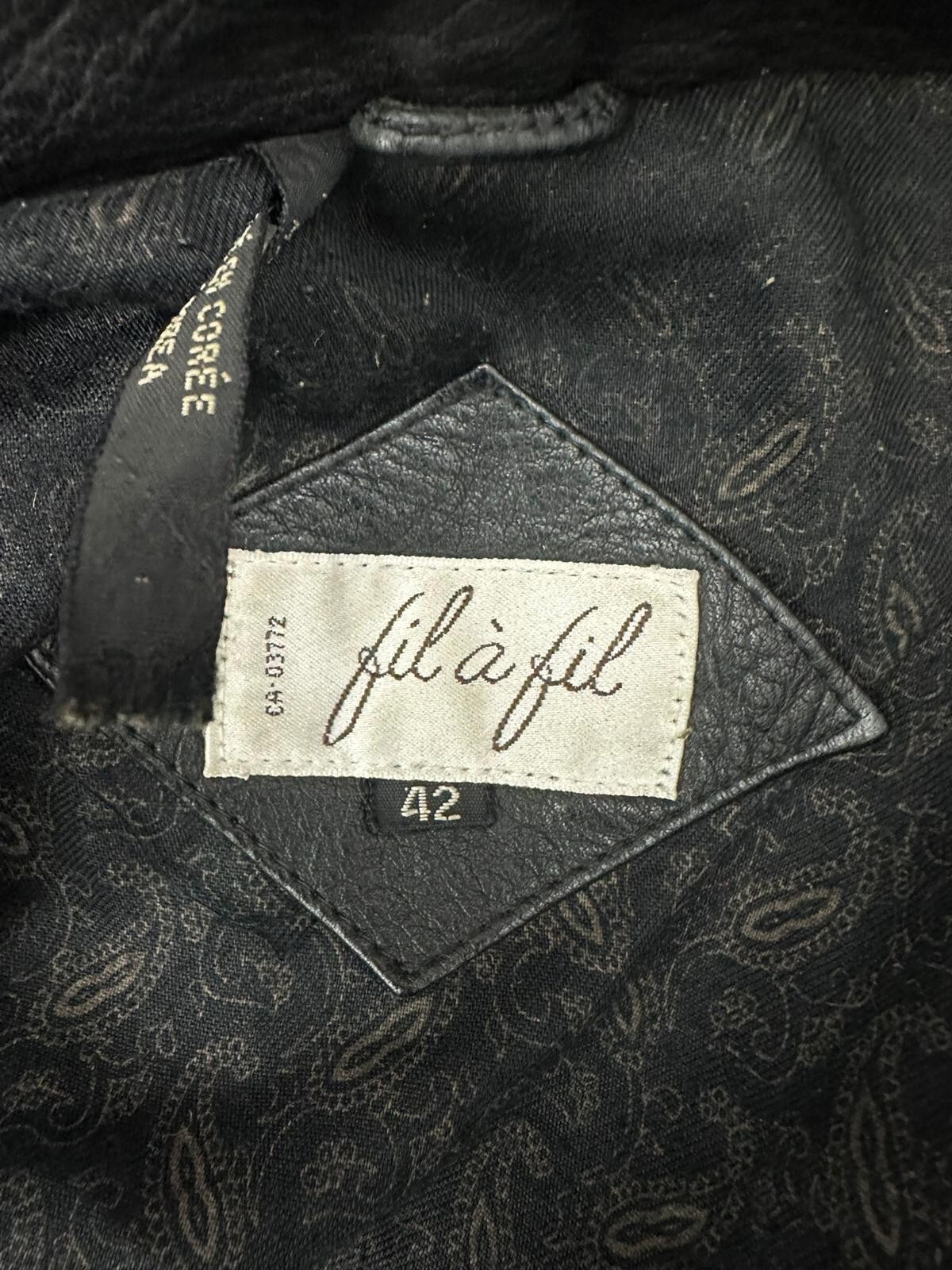 FILA FIL A' FIL giacca in vera pelle usato donna wo tg 42ro nero6