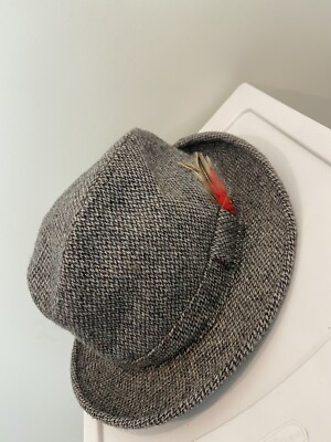 Vintage London Fog Men’s Gray Tweed Hat Vintage London Fog Grey Plaid Fedora Hat Perfect for... | Depop main image 4