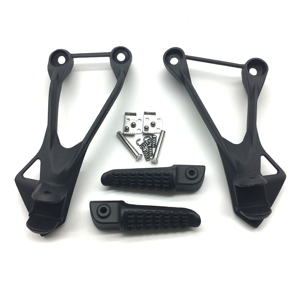 Black Rear Passenger Foot Pegs Bracket For Kawasaki Ninja ZX6R 05
