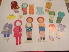 Vintage 1968 Raggedy Ann Andy Paperdolls