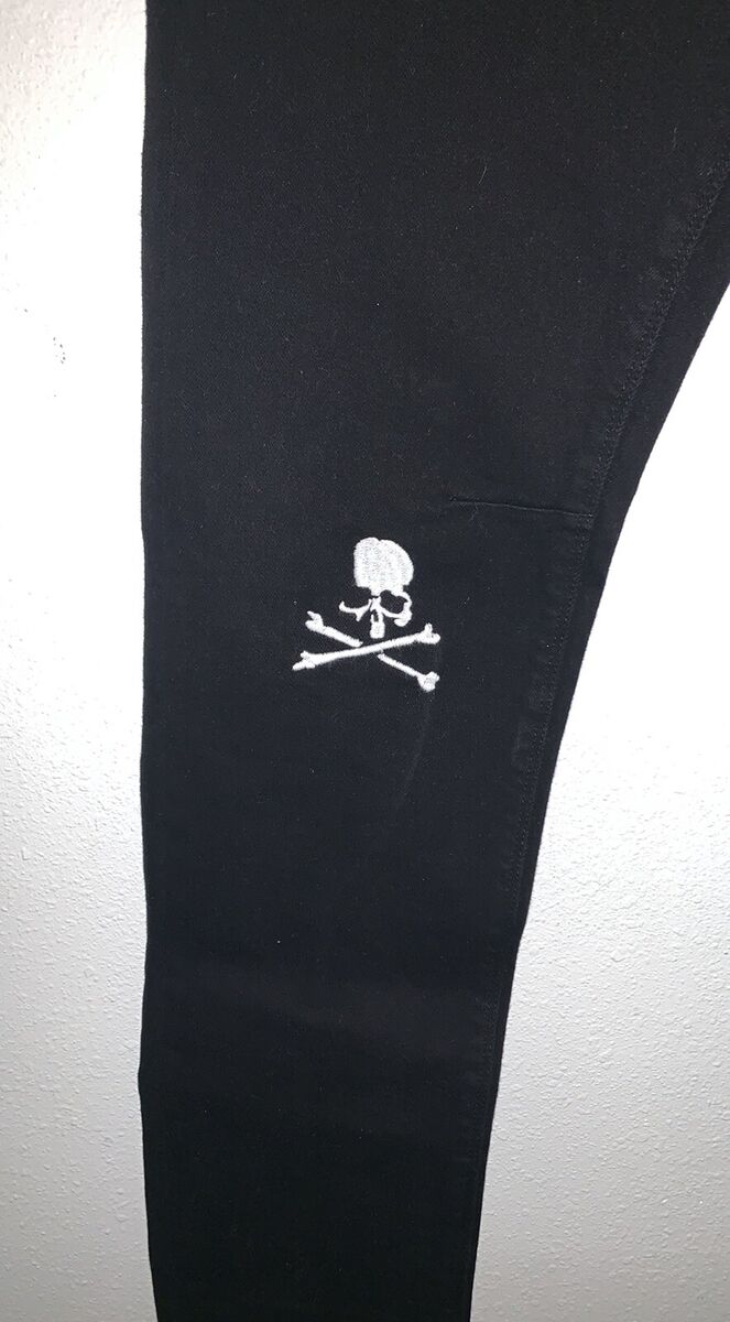 NEW 32W RtA X Mastermind black Embroidered skinny Jeans W NEW 32W RtA X Mastermind black Embroidered skinny Jeans W