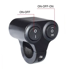 Motorcycle 7/8" Handlebar Dual Button ON/OFF Switch Control Spot Fog Head Light