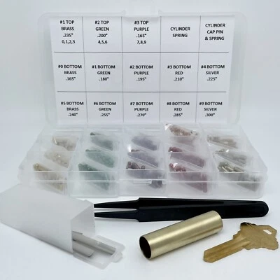 Keying Kit for SCHLAGE Lock Cylinders; Includes Top/Bottom Pins, Springs, Tools