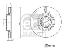 FEBI BILSTEIN Bremsscheiben Vorderachse innenbelüftet für Mercedes-Benz GLA H247