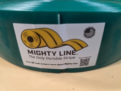 Mighty Line Solid Floor Marking Tape, HD, Peel and Stick, 2'' Green 100' Roll