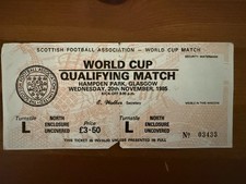 Scotland v Australia World Cup Play Off Ticket Stub 20/11/1985