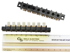 Kulka 899GP08KT48 8 Pos Single Row w/ 90 degree .250" QC terminals 20A 150VAC/DC