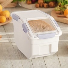 10kg Sealed Rice Storage Box Airtight Dry Food Grain Container Dispenser Kitchen