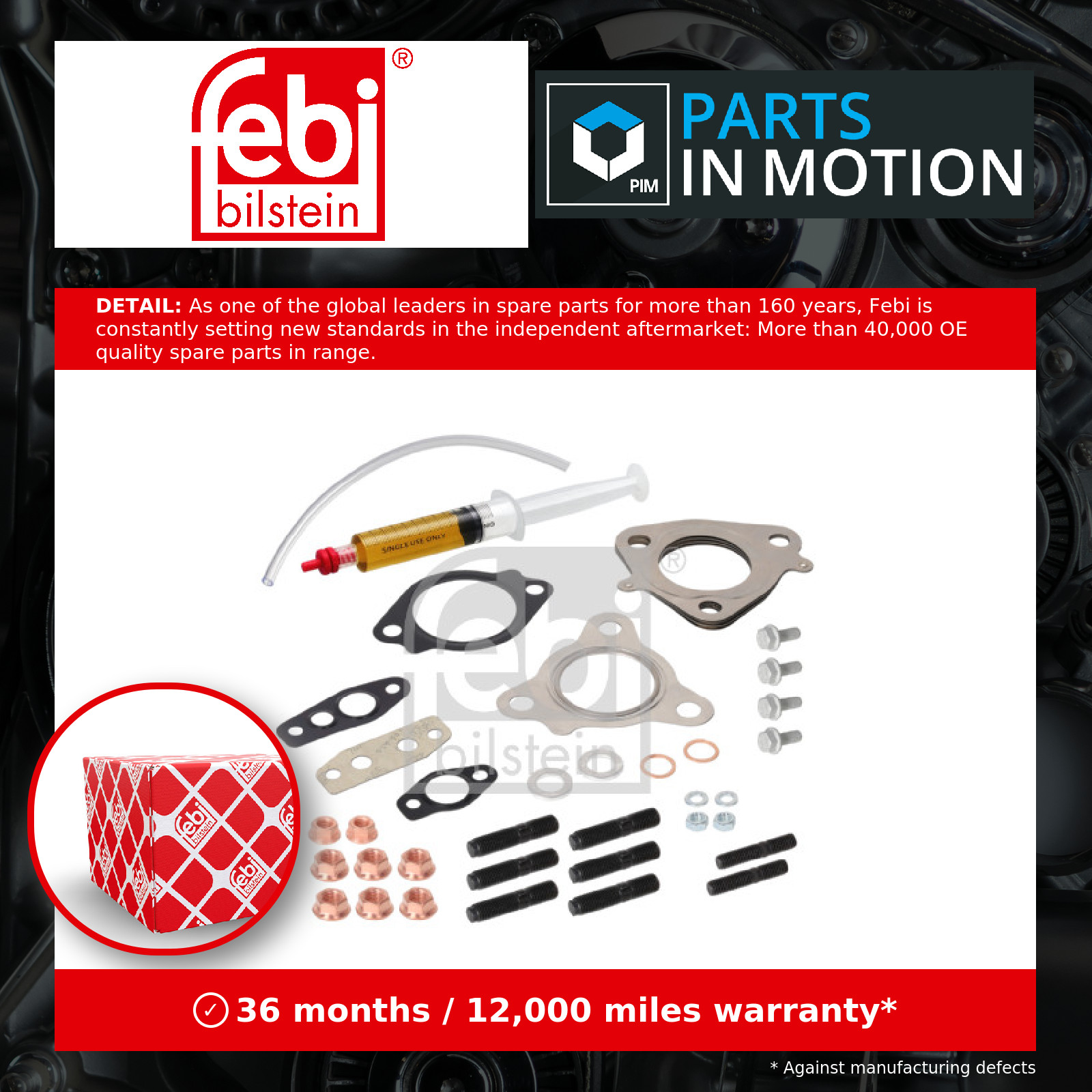 Mounting Kit, charger fits HONDA CR-V 2.2D 2005 on N22A2 18233RBDE01 Febi New