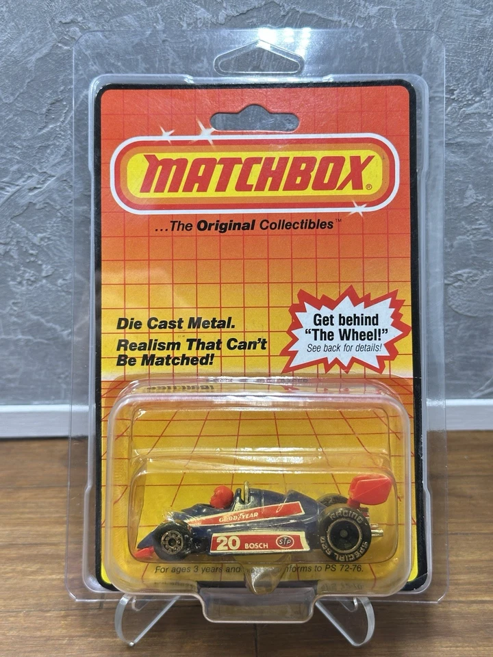 Vintage 1983 Matchbox MB 65 Formula Racer 20 Bosch Goodyear Carded - Image 2 of 4