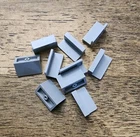LEGO Light Bluish Gray Panel 1 x 2 x 1, Rounded Corners. QTY 10. Part No. 4865b
