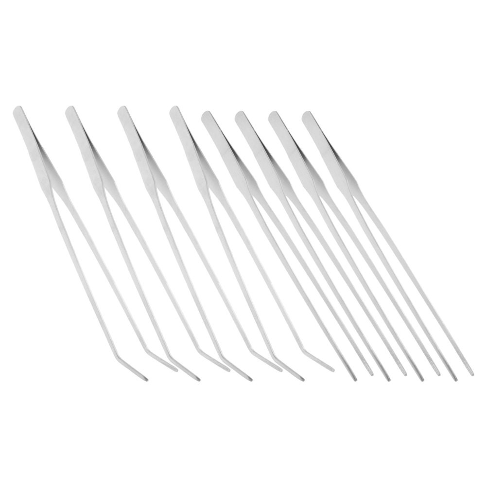  8 Pcs Terrarium Tools Aquarium Waterweed Tweezer Curved Tweezers