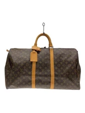 LOUIS VUITTON Boston Bag Keypall 50_Monogram Canvas_BRW PVC Brown Total Used