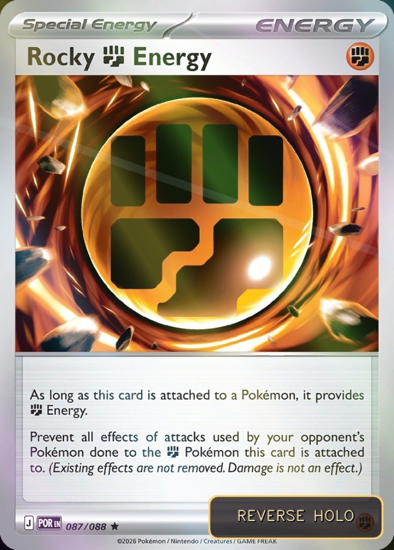 Rocky Fighting Energy Reverse Holo Perfect Order #87 Pokémon TCG