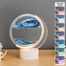 Moving Sand Light Quicksand Lamp 8/12 Inch Sea Sand Hourglass Bedroom Table Lamp