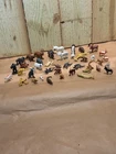Vintage Marx Plastic Animal Figures Lot Mixed Farm & Wild Animals Play Set