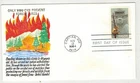 GUNDEL HANDPAINTED FDC 2096 SMOKEY BEAR CAPITAN NEW MEXICO FIRST DAY ISSUE