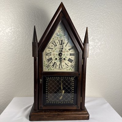 New England Clock Co., USA Eight Day Steeple Mantel Clock, Germany Cond Unknwn