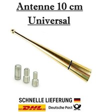 Universal 11 cm Gold Stab Autoantenne AM FM GPS - 3 Adapter M4 M5 M6 für Fiat
