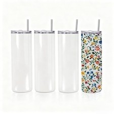 25pcs 20oz Straight Sublimation Blank Skinny Tumblers Stainless Steel Insulated