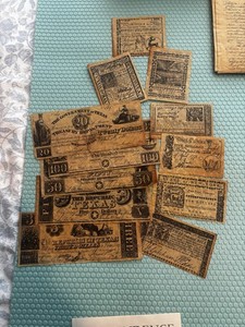 Reproduction Revolutionary & Colonial Currency and U.S. Documents Collection Lot