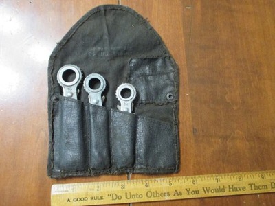 Vintage K-D MFG Co. Reversable 3 pc Ratchet set - Nos. 24,23,22. 9/16,1/2 & 7/16