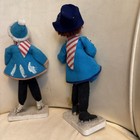 Felt Ice Skaters Vintage Christmas Doll Japan Decor 1960s Music Box Carolers — photo 7