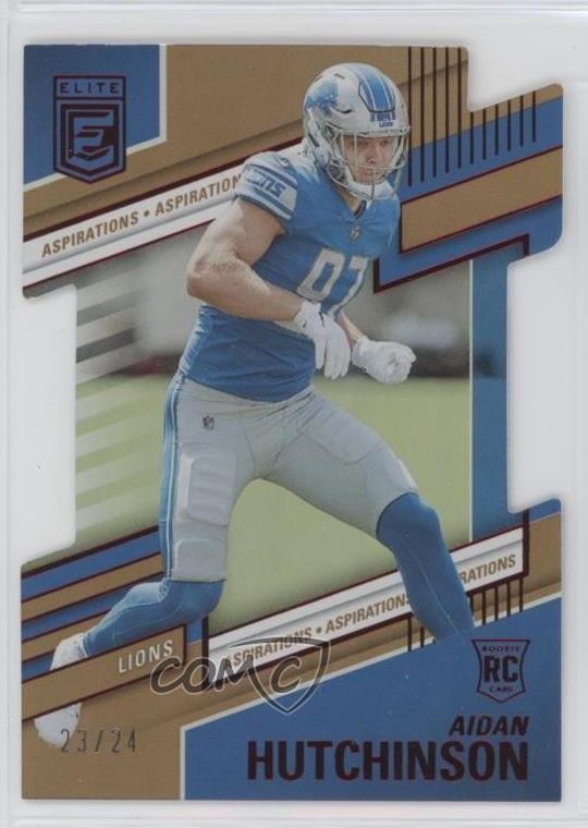 2022 Donruss Elite Aspirations Die-Cut 23/24 Aidan Hutchinson #136 Rookie RC x2o