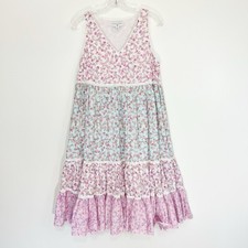 LoveShackFancy X Target Camille Babydoll Dress Floral Pink Cottage Size Small