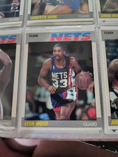 Fleer Leon Wood New Jersey Nets 1987 Fleer Basketball Trading Card Lot