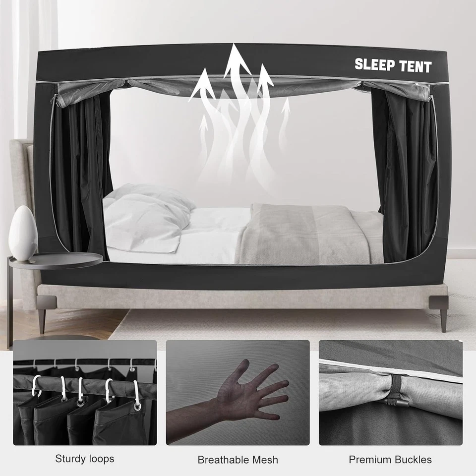 YAVIL Cama Tienda Cama Toldo Tamaño Completo, Carpas Portátil para Dormir Carpas de Sueño Foto 2 de 4