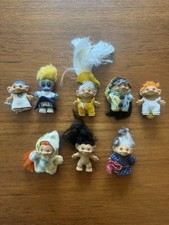 Vintage Thomas Dam Russ Denmark Treasure Troll Lot 1960s Brown Glass Eye Alien