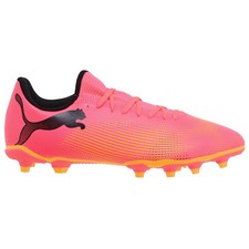 PUMA Future 7 Play FG/AG 107723-03 Mens Size 8 Black Sunset Glow Soccer Cleats