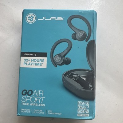 JLab Go Air Sport True Wireless Bluetooth Earbuds with Charging Case - Black