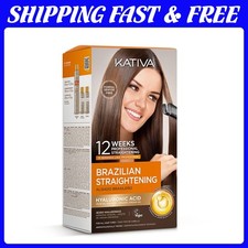 Kativa Brazilian Straightening Kit, 12 Weeks of Home Use Professional Straighten