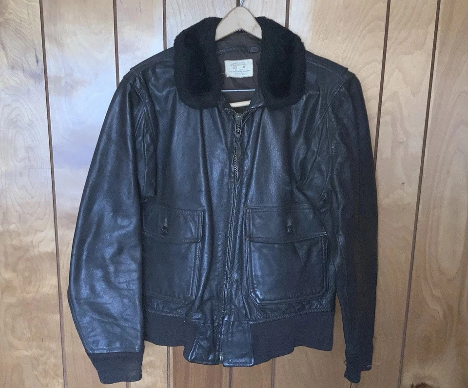 Chaqueta Flyers De Colección Auténtica G-1 Cuero Marrón USN MIL-J-7823E (AS) Foto 2 de 4