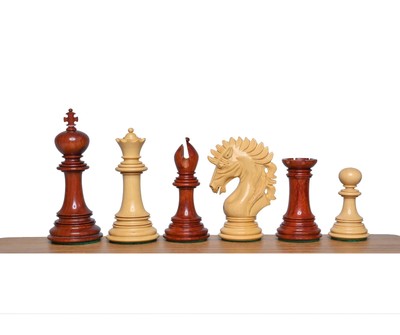 The Camelot Series Luxury Chess Pieces In Bud Rosewood Wood | Triple Weighted