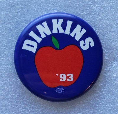 Vintage 1993 DAVID DINKINS Re-Election Button Pin New York City Mayor 1989-93