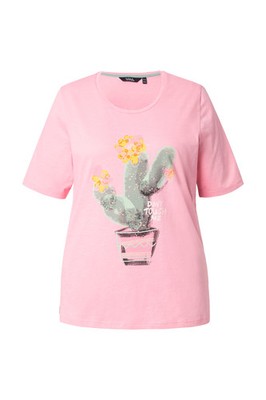 Ulla Popken Damen große Größen T Shirt Kaktus Classic Rundhals Halbarm 839876